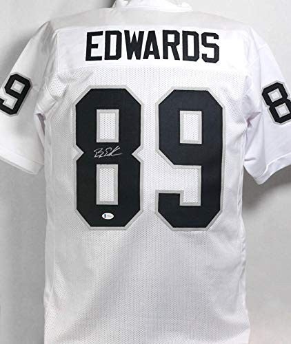 Bryan Edwards Autographed White Custom Football Jersey