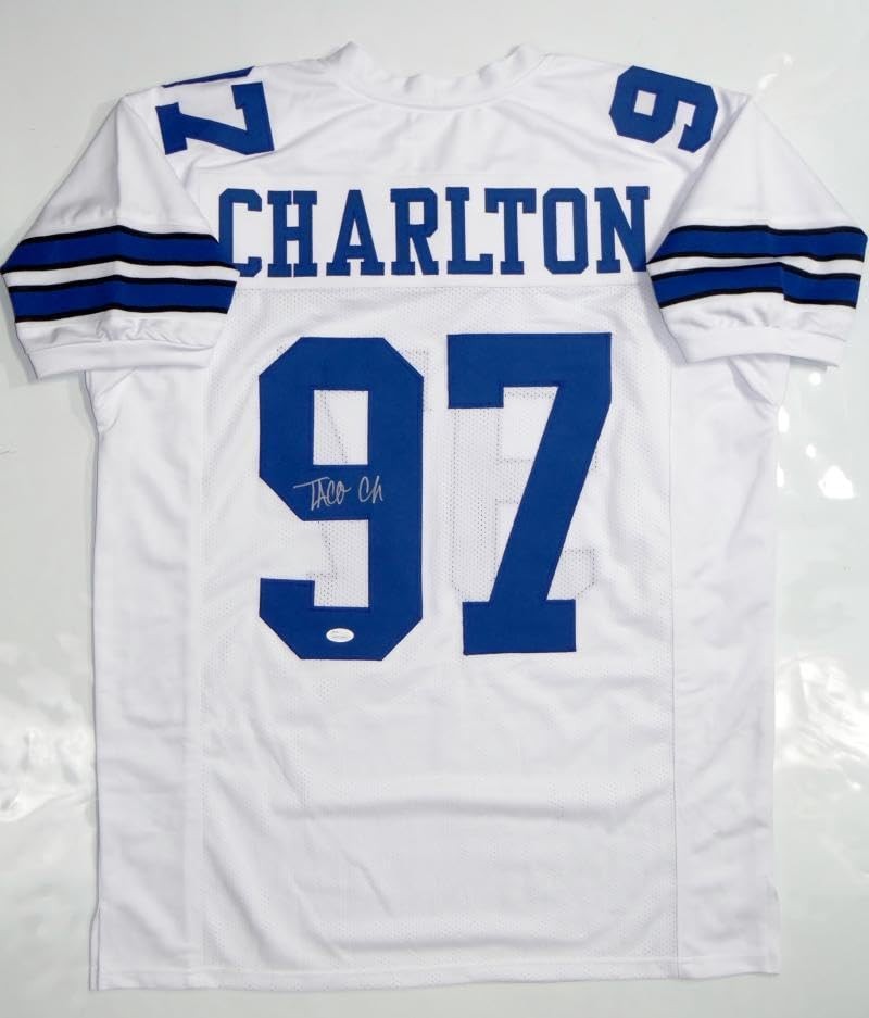 Taco Charlton Signed White Custom Football Jersey