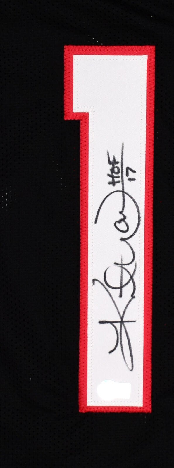 Kurt Warner Signed Black Custom Football Jersey with HOF Inscription