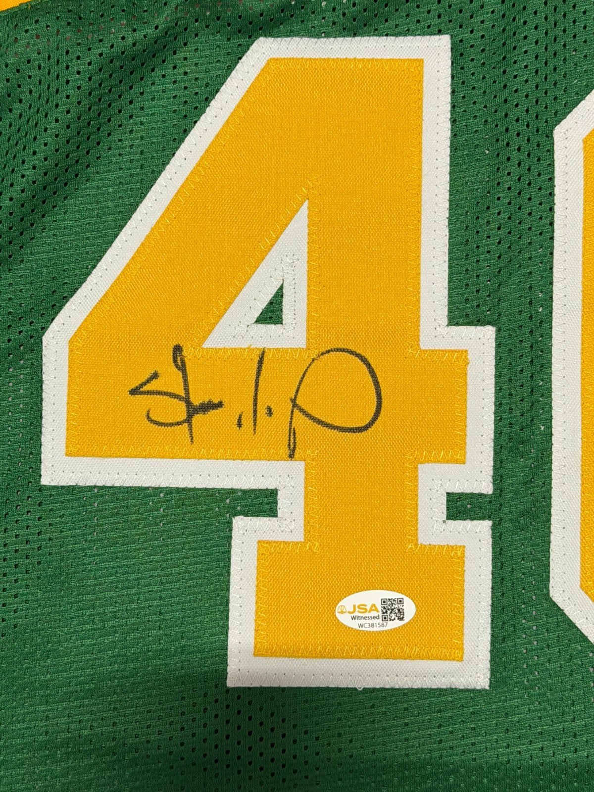 Shawn Kemp Seattle Supersonics Signed Custom Basketball Jersey