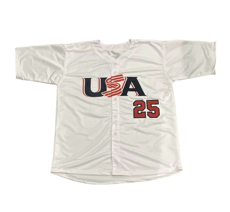 Derrek Lee Signed Team USA WBC Custom Jersey (Beckett Witnessed)