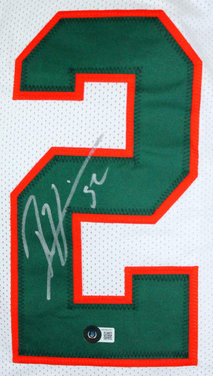 Ray Lewis Signed White Custom College Style Jersey