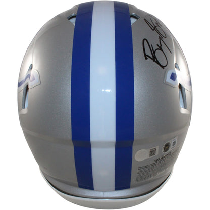 Barry Sanders Autographed Detroit Lions Full Size Authentic Throwback Helmet