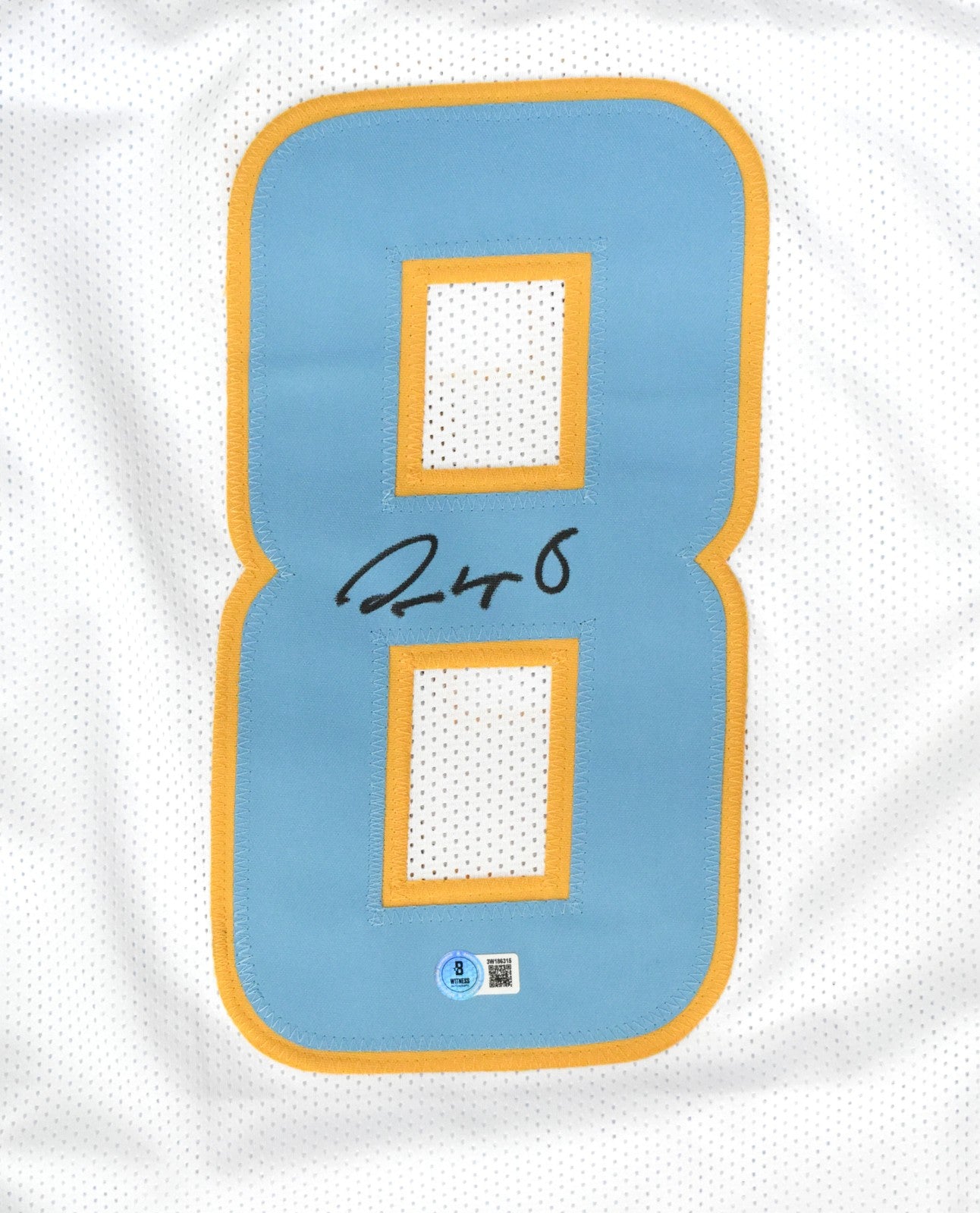 Omarion Hampton Autographed Los Angeles Chargers Custom Jersey