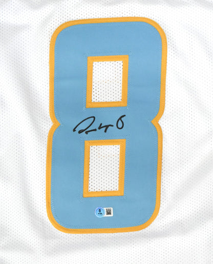 Omarion Hampton Autographed Los Angeles Chargers Custom Jersey