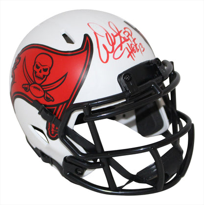 Warren Sapp Signed Tampa Bay Buccaneers Lunar Mini Helmet HOF (Beckett)