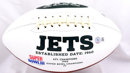 Darrelle Revis Signed New York Jets Black Logo Football