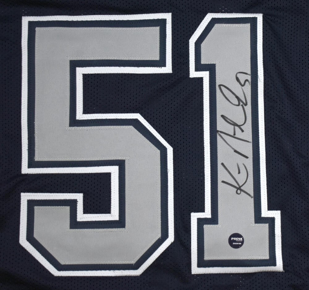 Ken Norton Jr. Autographed Blue Custom Football Jersey