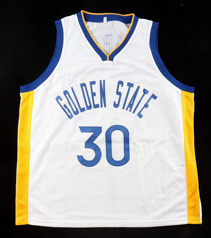 Steph Curry Autographed Golden State Warriors White Custom Jersey