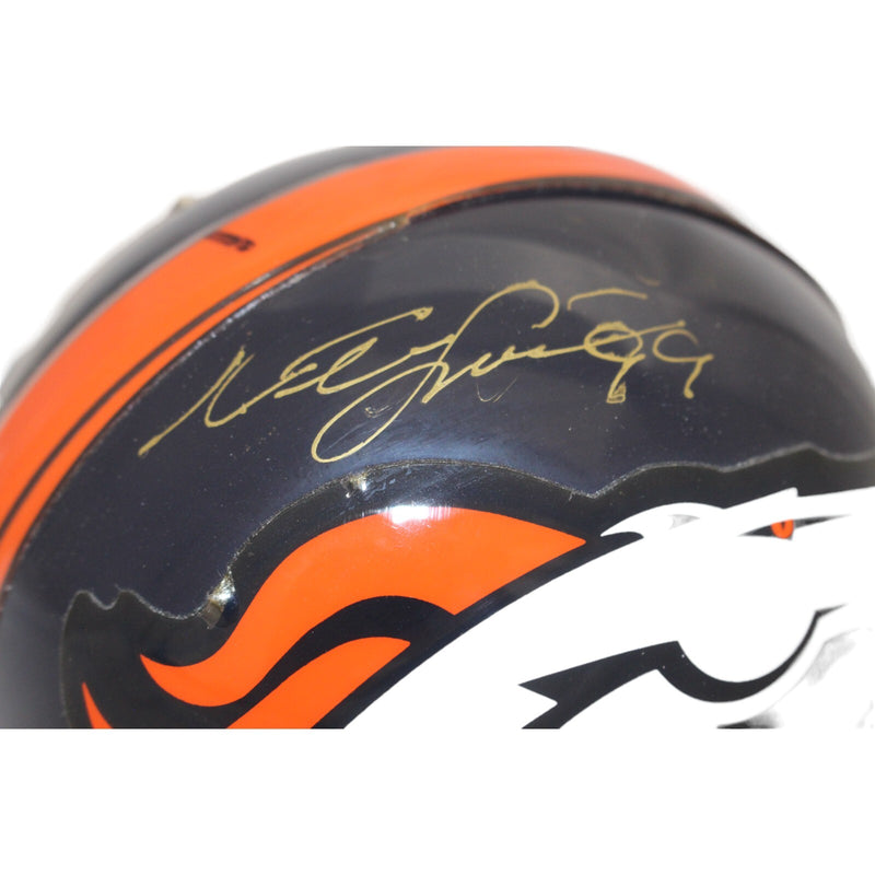 Neil Smith Signed Denver Broncos VSR4 Replica Mini Helmet