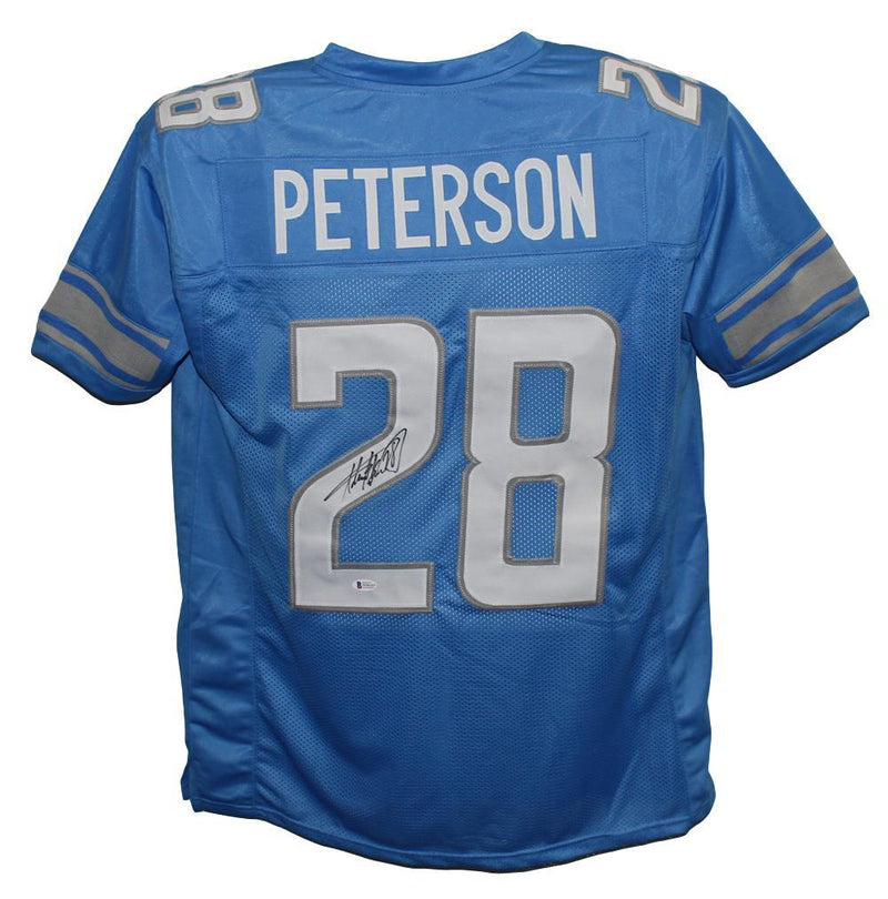 Adrian Peterson Autographed Detroit Lions Style Custom Football Jersey