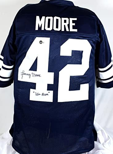 Lenny Moore Signed Navy Blue Penn State Style Custom Jersey