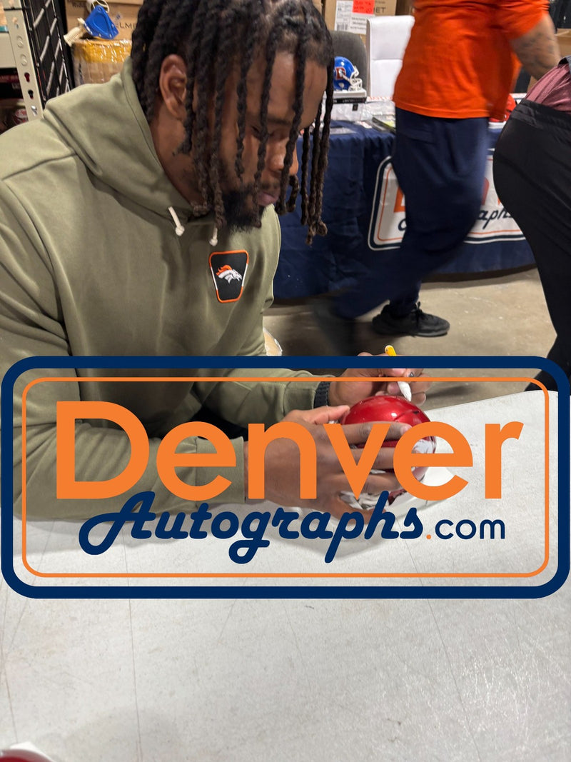 Dre Greenlaw Arkansas Razorbacks Autographed Mini Helmet (BAS Witnessed)