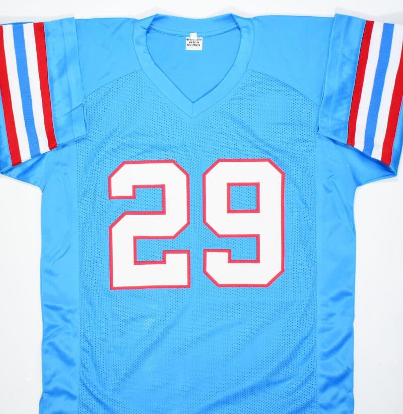 Kenny Houston Autographed Blue Pro Style Jersey with HOF Inscription