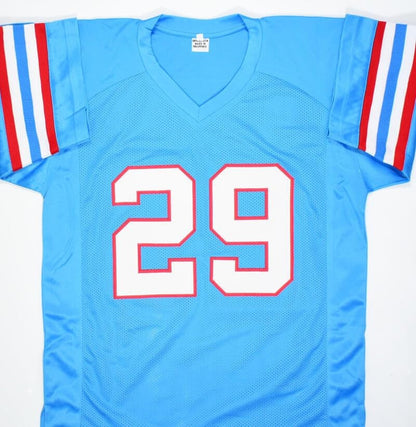 Kenny Houston Autographed Blue Pro Style Jersey with HOF Inscription