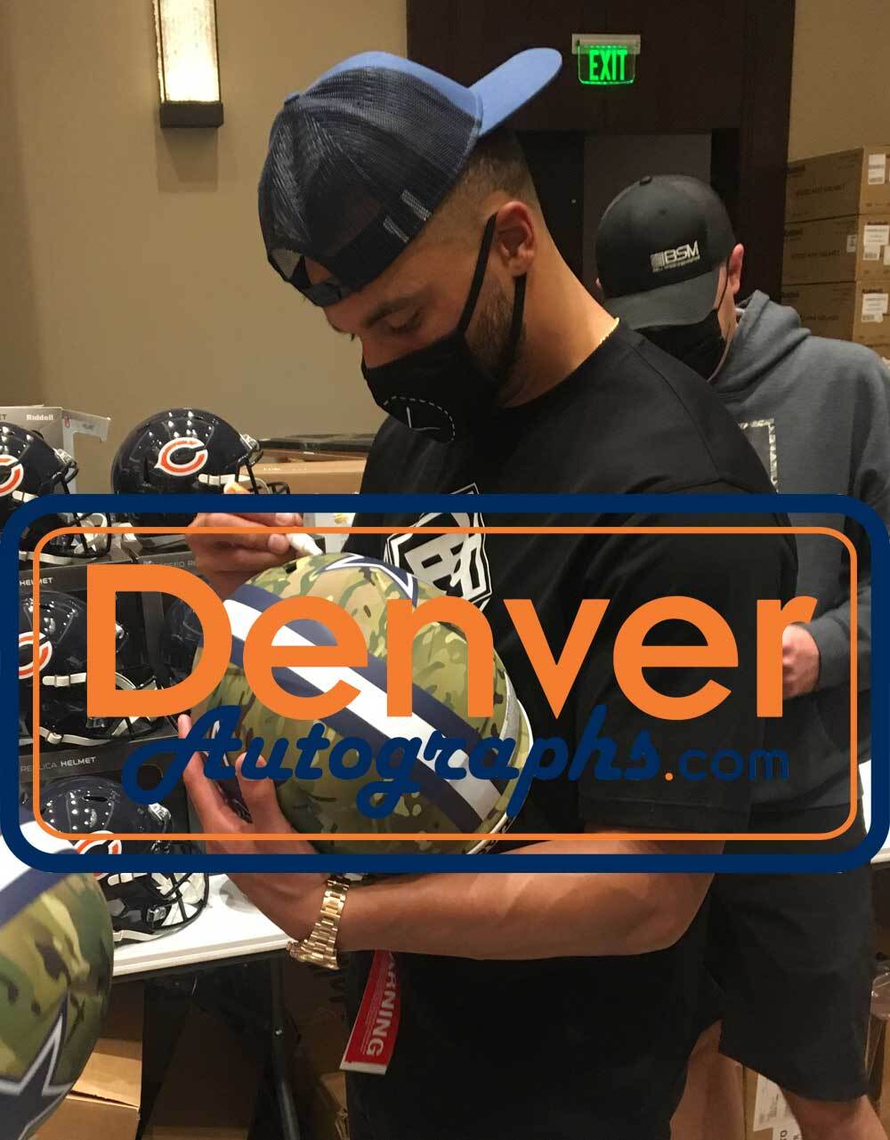 Dak Prescott Dallas Cowboys Autographed Authentic Camo Full Size Helmet