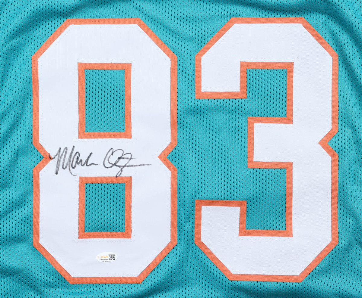 Mark Clayton Autographed Miami Dolphins Teal Custom Jersey