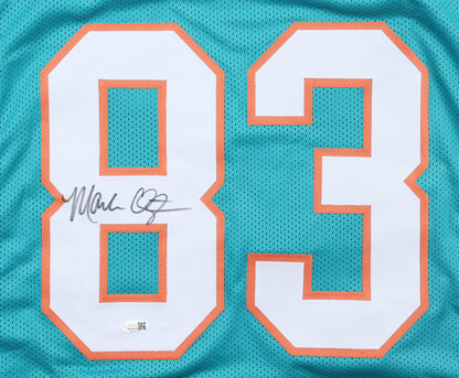 Mark Clayton Autographed Miami Dolphins Teal Custom Jersey