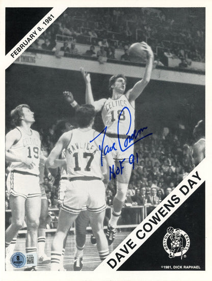 Dave Cowens Signed 1981 Boston Celtics Cowens Day Booklet