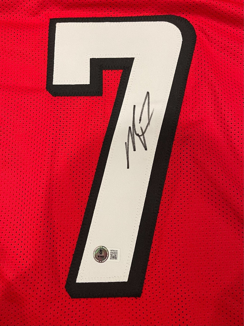 Michael Vick Signed Atlanta Falcons Custom Jersey (Beckett Witnessed)