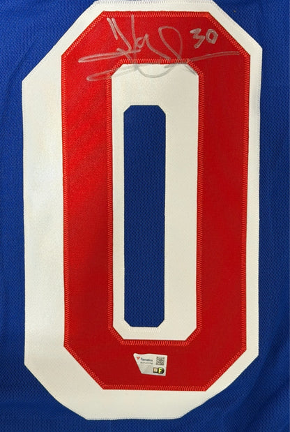Henrik Lundqvist New York Rangers Signed Adidas Blue Jersey
