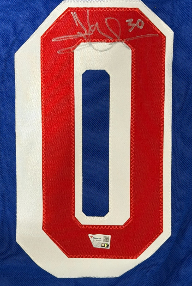 Henrik Lundqvist New York Rangers Signed Adidas Blue Jersey