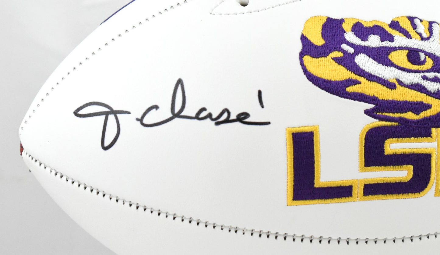 Ja'Marr Chase Autographed LSU Tigers Logo Football
