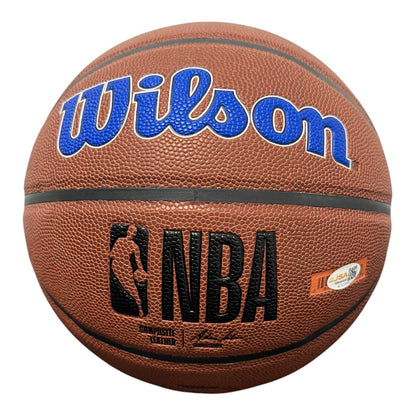 Earl Monroe Autographed New York Knicks Wilson Basketball