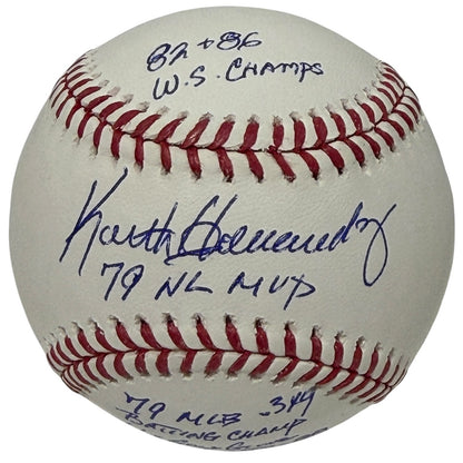 Keith Hernandez Signed New York Mets ROMLB Baseball (4 Stat Inscriptions)