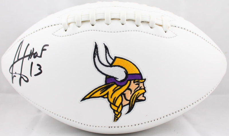 Cris Carter Autographed Minnesota Vikings Logo Football (HOF Inscription)