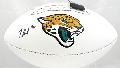 Travis Hunter Signed Jacksonville Jaguars Logo Football
