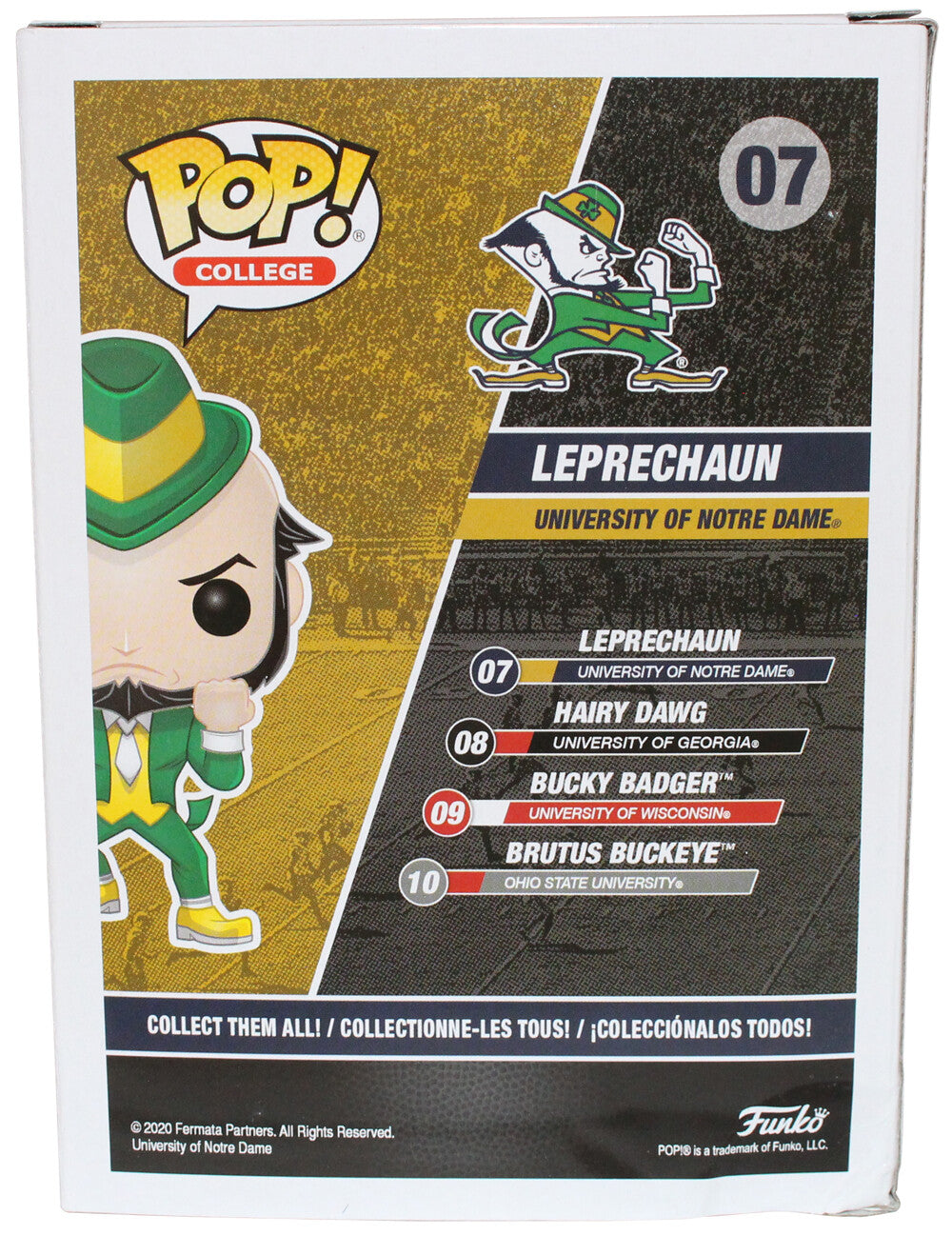 Lou Holtz Signed Notre Dame Fighting Irish Funko Pop! #7 (Beckett)