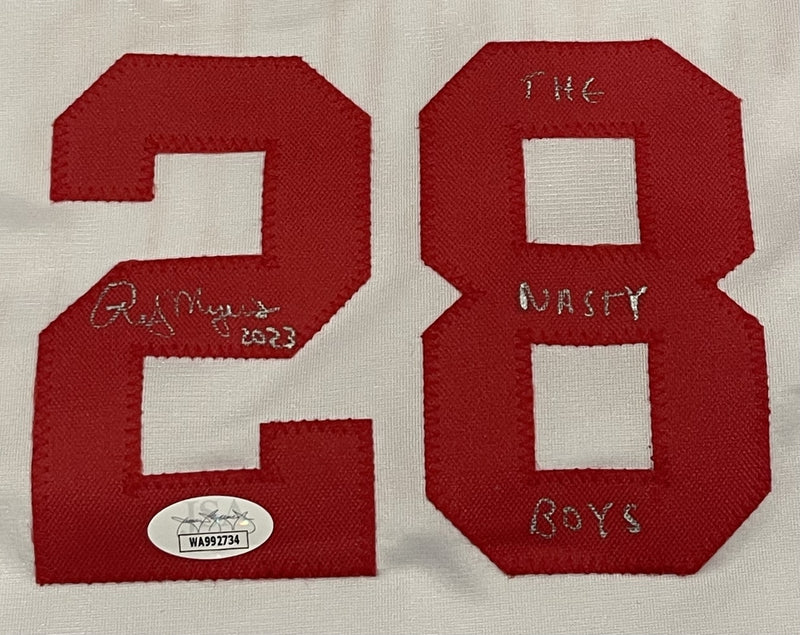 Rob Dibble, Randy Myers & Norm Charlton Signed Nasty Boys Custom Jersey JSA
