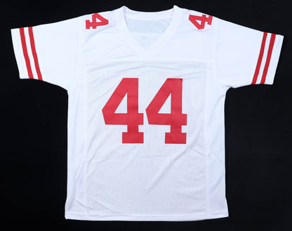 Tom Rathman Signed San Francisco 49ers White Custom Jersey