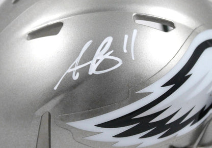 A.J. Brown Autographed Philadelphia Eagles Flash Mini Helmet
