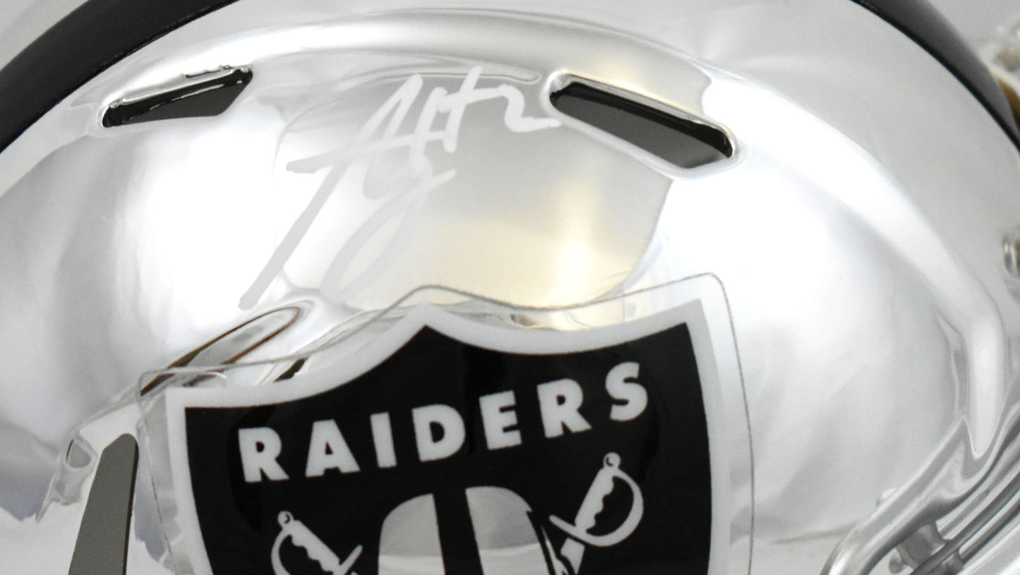 Ashton Jeanty Signed Las Vegas Raiders Chrome Speed Mini Helmet