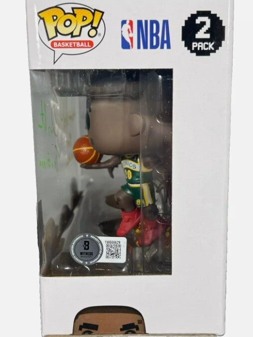 Gary Payton & Shawn Kemp Signed NBA JAM Funko Pop (Beckett COA)
