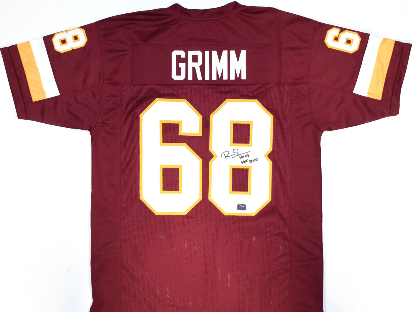 Russ Grimm Autographed Washington Redskins Burgundy Custom Jersey