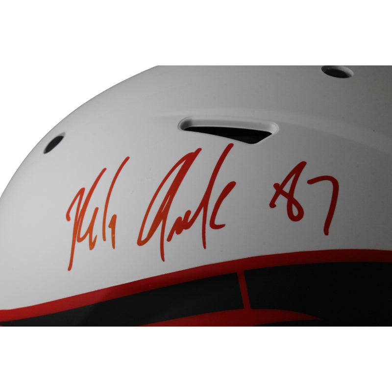 Rob Gronkowski New England Patriots Autographed Full Size Lunar Helmet