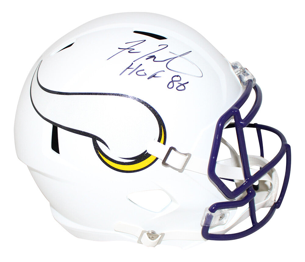 Fran Tarkenton Signed Minnesota Vikings Full Size Flat White Speed Helmet