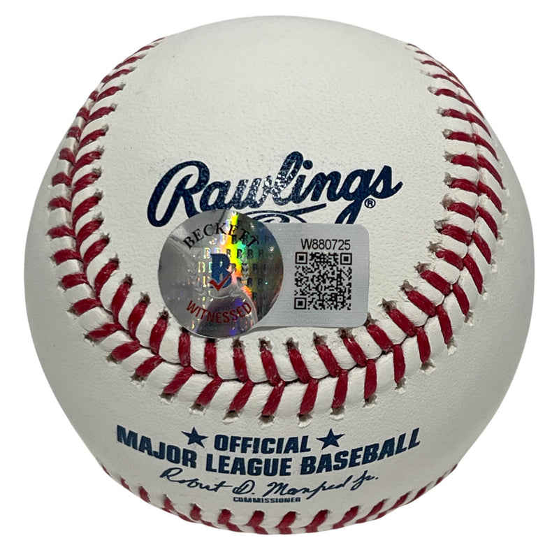 Brayan Bello Signed ROMLB Baseball MLB Debut 7/6/22 Inscribed Beckett COA