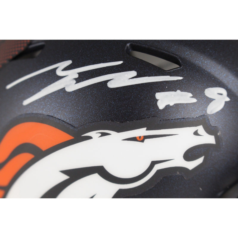Talanoa Hufanga Autographed Denver Broncos Mini Helmet (BAS Witnessed)