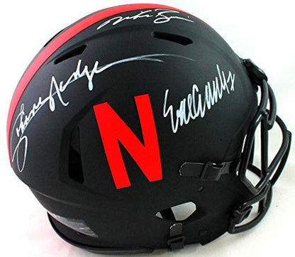 Crouch, Rozier & Rodgers Signed Nebraska Eclipse Authentic Helmet