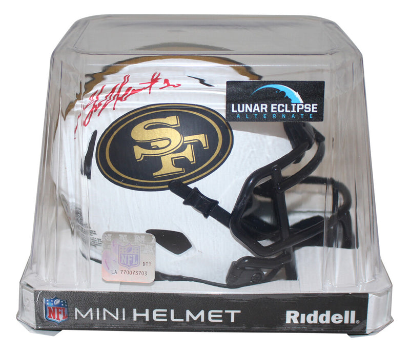Garrison Hearst San Francisco 49ers Signed Lunar Mini Helmet Beckett
