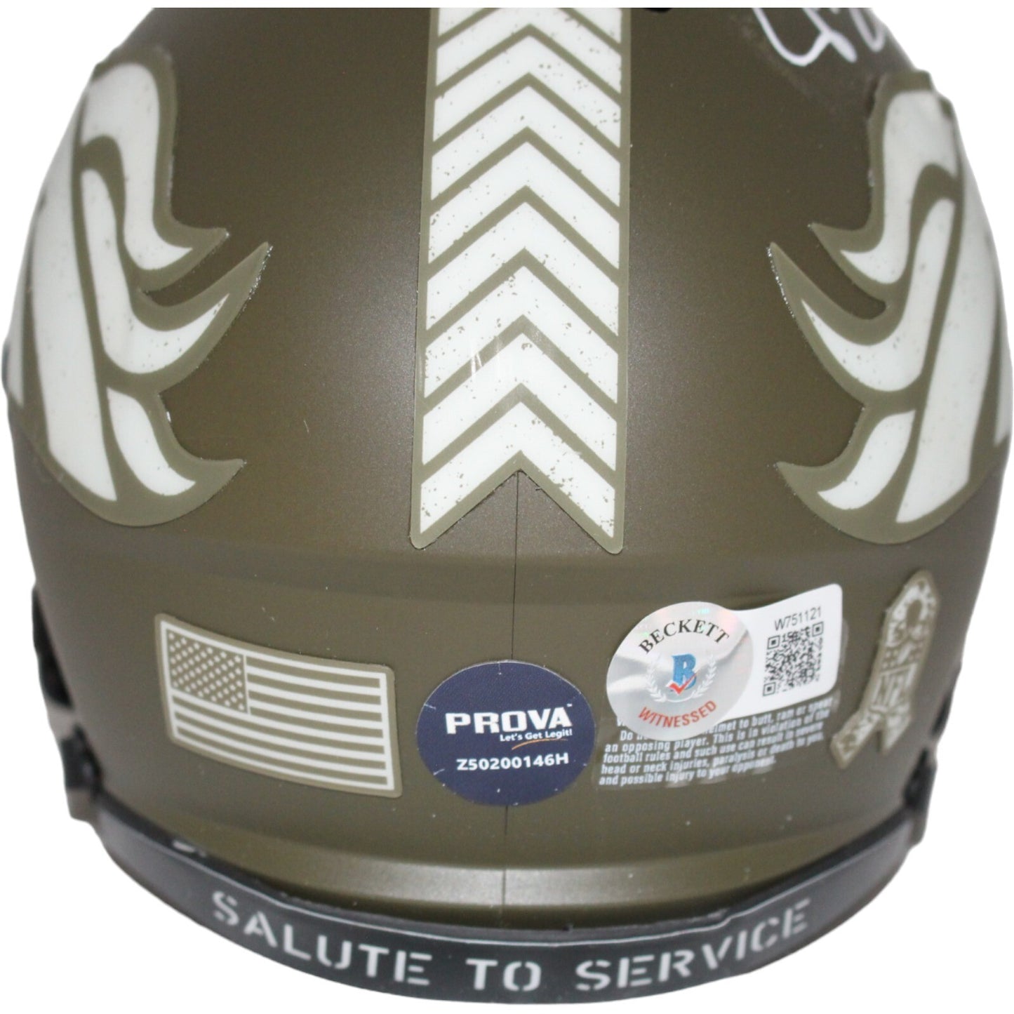 Champ Bailey Autographed Denver Broncos Salute to Service Mini Helmet