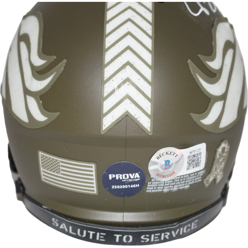 Champ Bailey Autographed Denver Broncos Salute to Service Mini Helmet