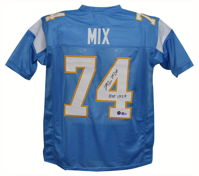 Ron Mix Signed San Diego Chargers Style Custom Football Jersey