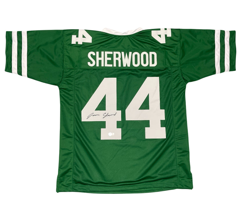 Jamien Sherwood Signed New York Jets Custom Football Jersey