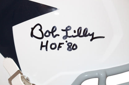 Bob Lilly Autographed Dallas Cowboys Full Size Speed Throwback Helmet HOF