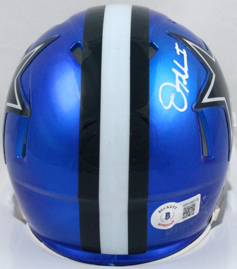 Jalen Tolbert Signed Dallas Cowboys Flash Speed Mini Helmet